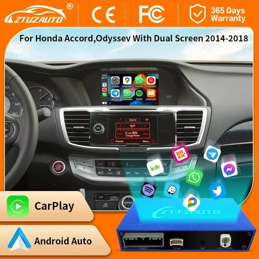 Wireless CarPlay Android Auto for Honda Accord /Odyssey Mirror Aftermarket CarPlay Upgrade Retrofit Multimedia Navigation