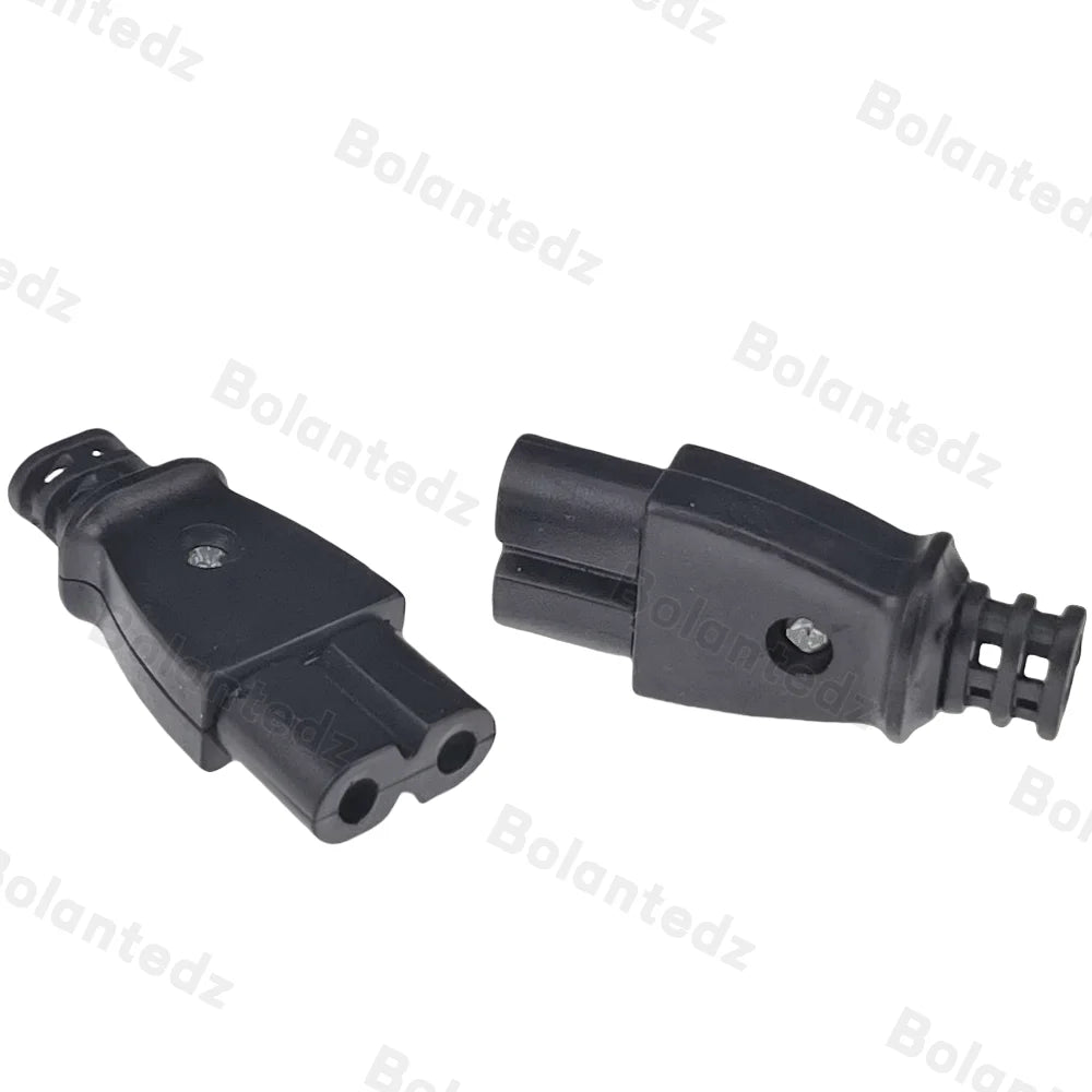 5/10pcs C8 Male Power Socket C7 Female Plug Power Outlet Embedded Electric Connector Connector 35mm*15mm AC 2.5A 5A 250v