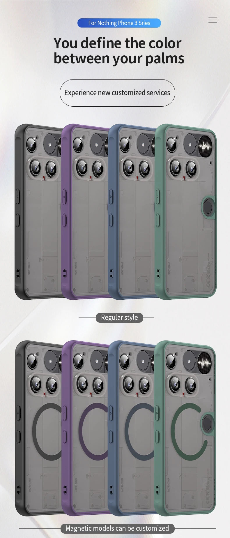 New!!! Elegant and Fashionable Armor Bumper Shockproof Phone Case For Nothing Phone 3 Silicone Hard Cover