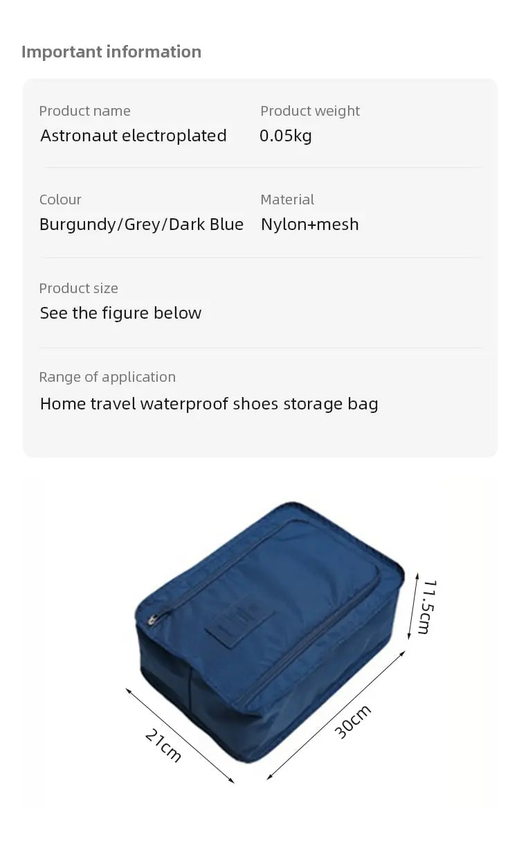 5 Pcs Travel Shoe Bags Portable Holds Multifunction Waterproof Folding Storage High Capacity Shoe Pouch Organizer