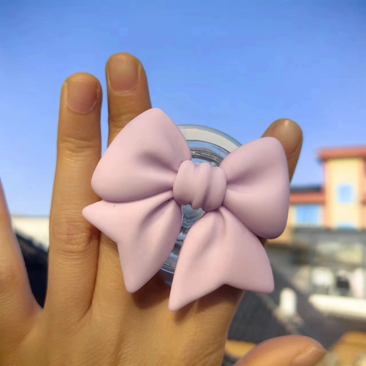 Macaron Color Bow-knot Smart Tok Magnetic Holder For Magsafe Universal Phone Holder Bracket GripTok Stand Socket Lazy Bracket