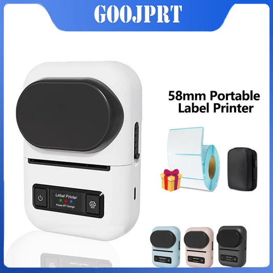 PT260 58mm Mini Portable Thermal Printer Photo Pocket Printer Wireless BT Connect For Label Price Maker Machine