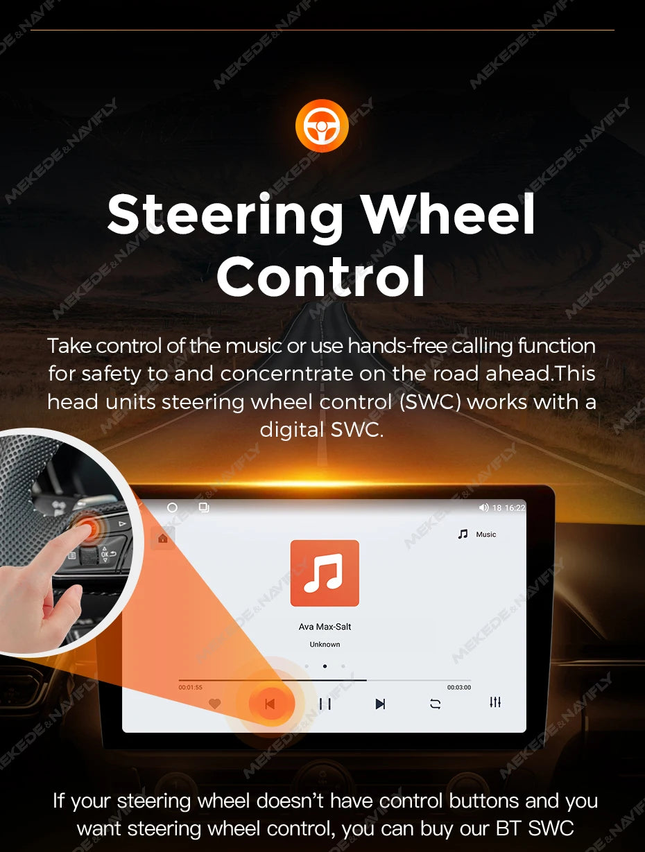 NaviFly 9 10 inch 1280*720 Car Multimedia Video Player Universal Stereo Radio GPS For Volkswagen Nissan Hyundai Kia Toyota