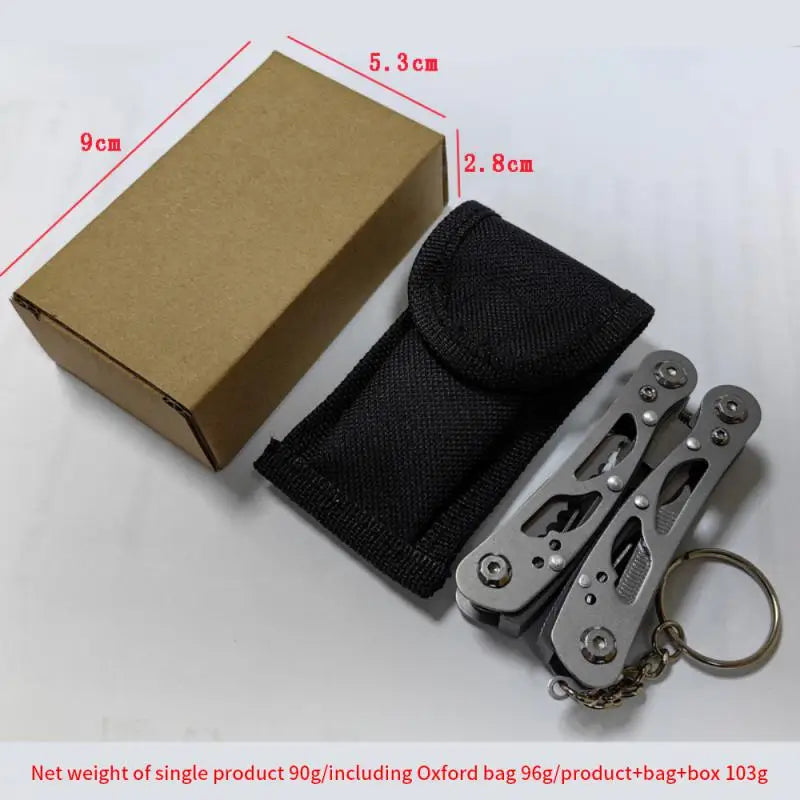 14 In 1Outdoor Mini Folding Muilti-functional Plier Clamp Keychain Outdoor Hiking Tool Pocket Multitools Knife Outdoor USB Mosqu