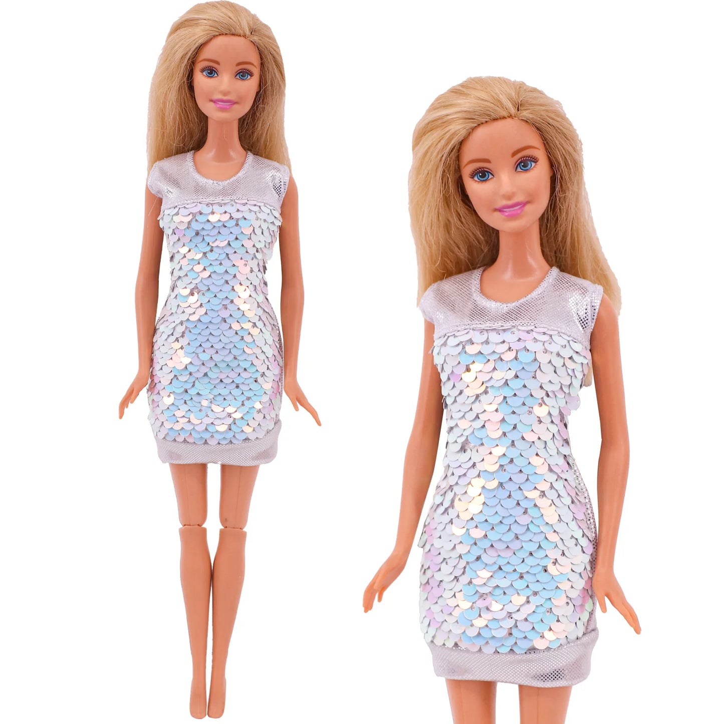 Flash Skirt Doll Dress For Barbie Clothes Accesories BJD Blyth 1/6 Dollhouse Miniature Items Toys For Girls