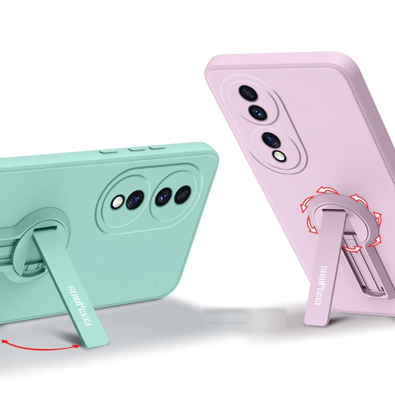 Luxury Soft Silicone Case Cover For OnePlus 13 12 11 15 15R 12R 13R 10 9 Pro ACE 3 Phone Case With Holder Stand Screen Protector