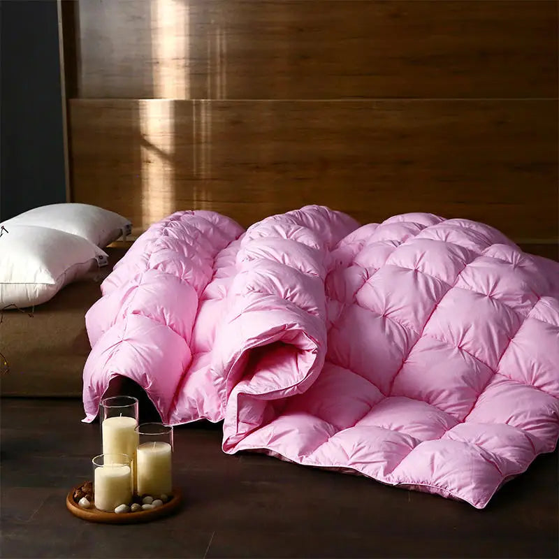 Luxury White Goose Down Filler Duvet 3D Bread Quilt Comforter Winter Heavy Duvet 4kg Weight 100% Cotton Shell Thickened Quilt