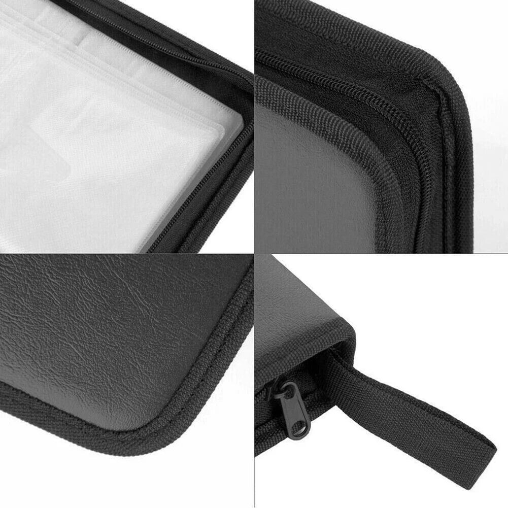 Album Storage Sleeve Dustproof Zipper Album Storage Holder Case Double-side CD DVD Storage Organizer Wallet Album Carrying Case