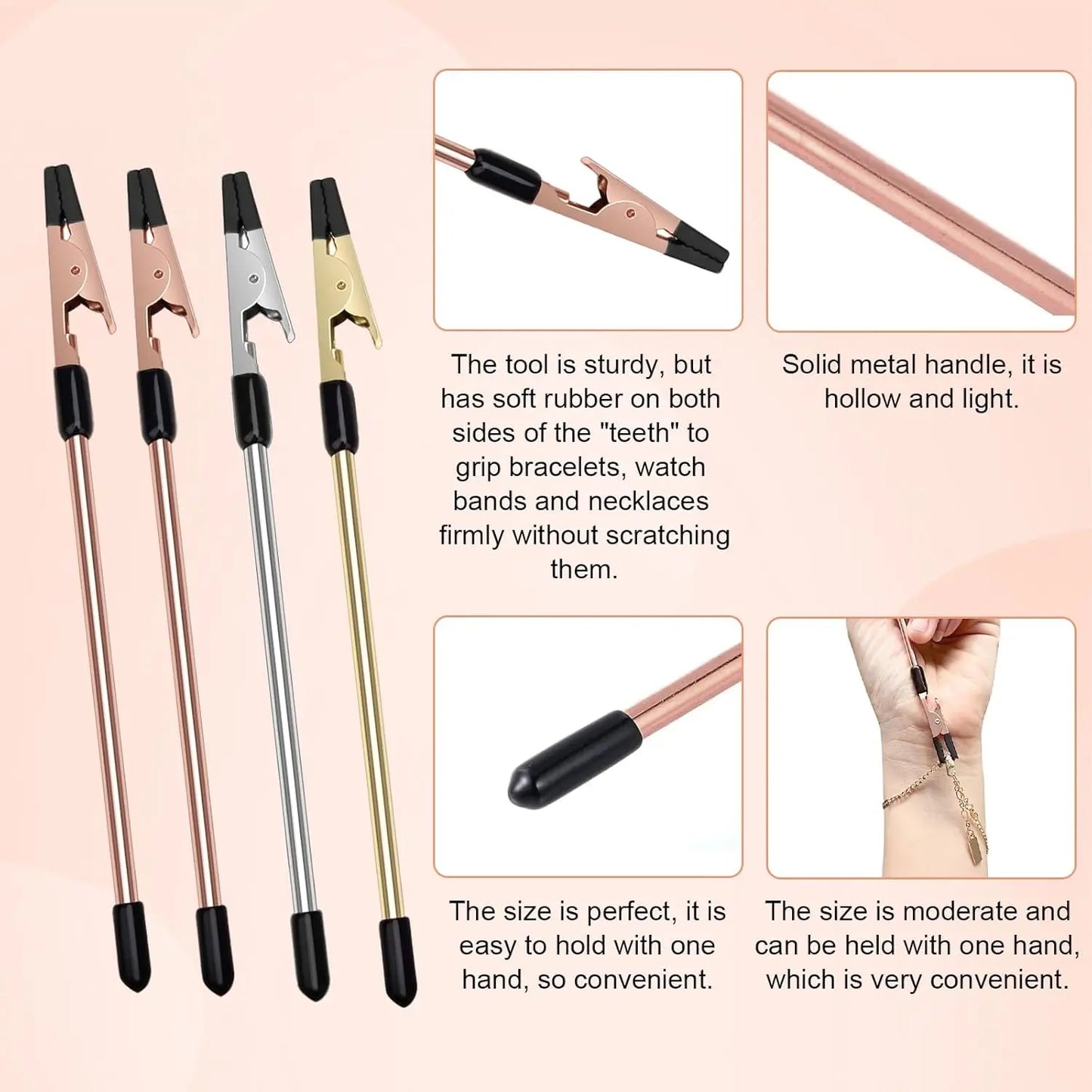 Easy Install Bracelet Fasteners Tool,Release Hand Bracelet Helpers,Jewelry Assistance Fastener Tool for Bracelet Linking Tool