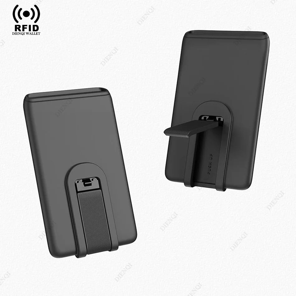 DIENQI Silicone Phone Card Holder Mobile Cell Phone Stand Credit Cardholder Fashion Adhesive Sticker Pocket for Iphone Samsung