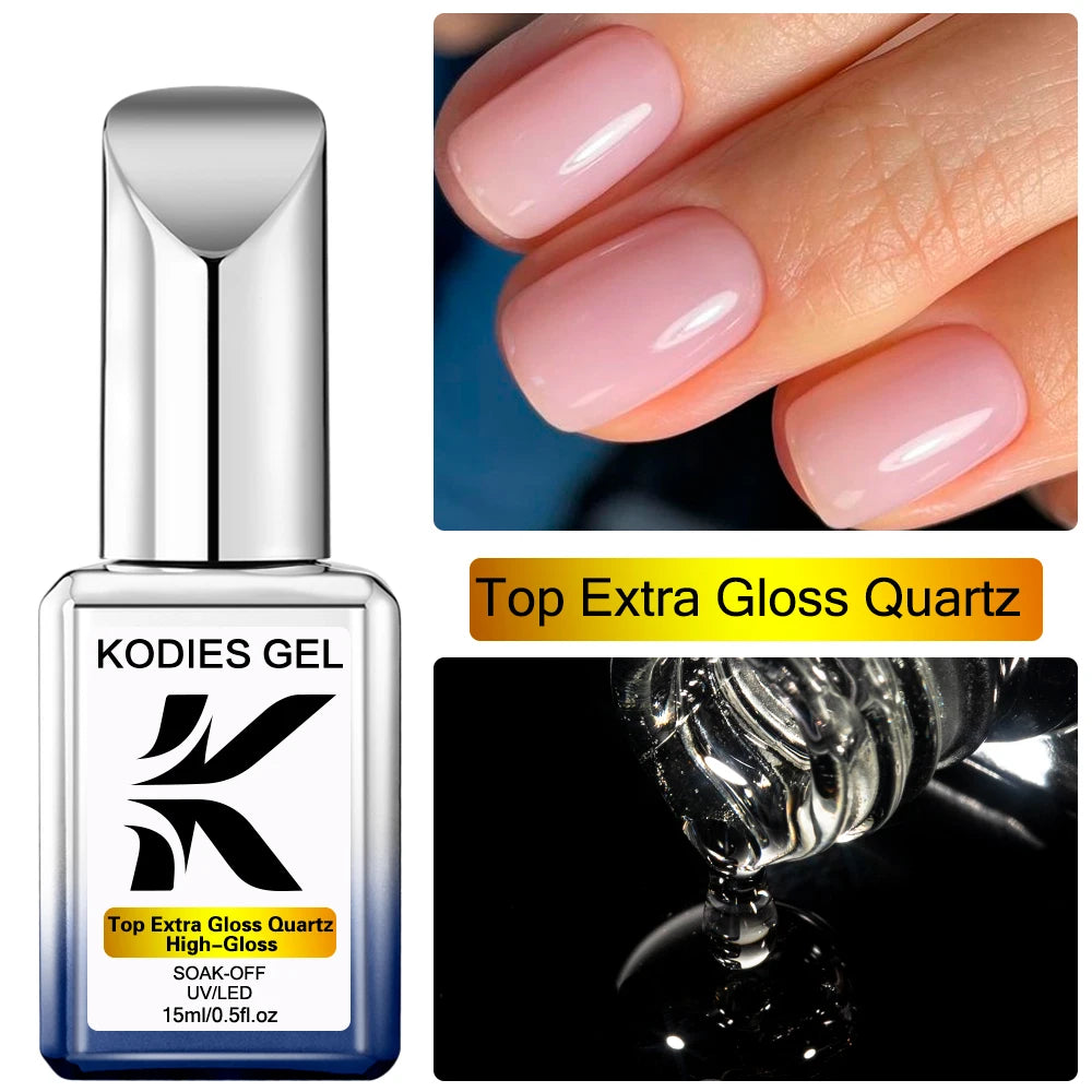 KODIES GEL Nail Tips Glue Adhesive Gel Extra Strong Hold Glue for Fake Press On Nails Semi Permanent UV Cured Acrylic Gel Bonder
