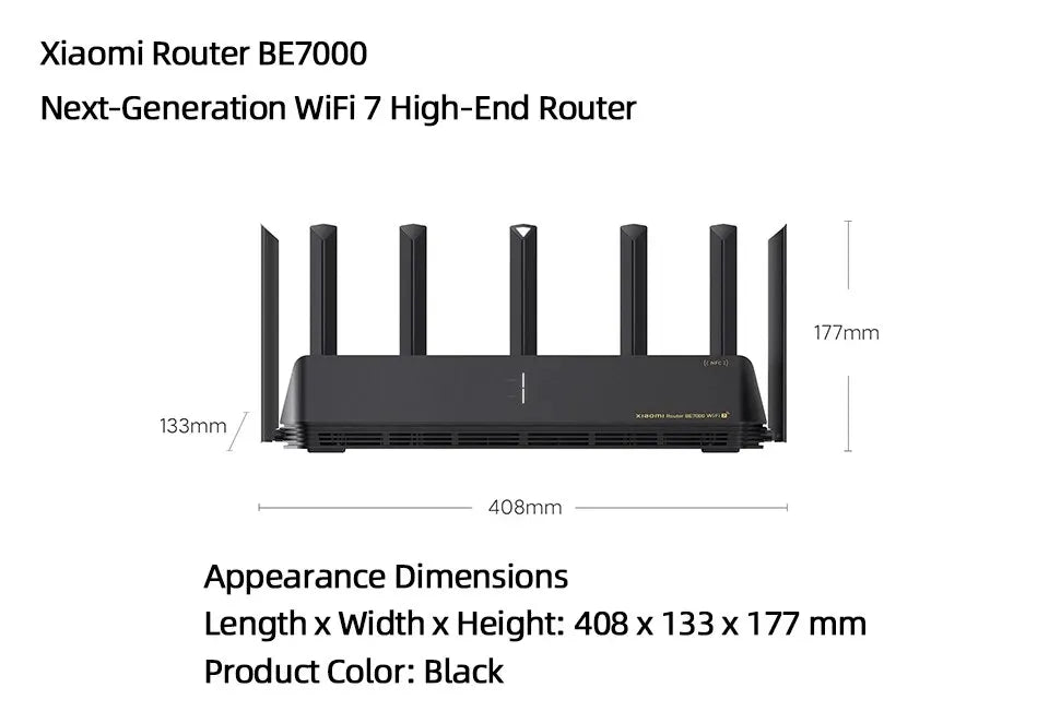 Original Xiaomi Mi Router BE7000 Tri-Band WiFi Repeater VPN 1GB Mesh USB 3.0 IPTV 4 X 2.5G Ethernet Ports Modem Signal Amplifier