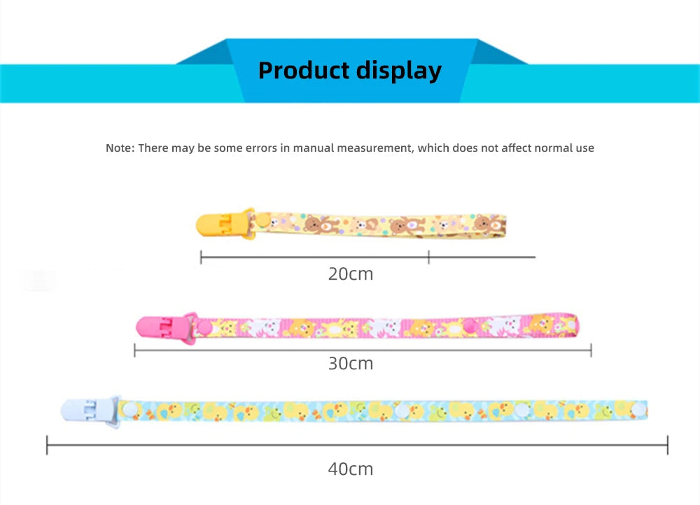 Baby Pacifier Clip Chain Ribbon Anti-lost Pacifier Holder Dummy Chains Toddler Nipple Soother Clips Baby Teether Toy Chew Gifts