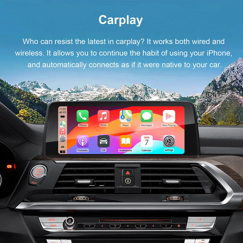 Wireless CarPlay Android Auto for BMW NBT CIC System 1 2 3 4 5 6 7 Series X1 X3 X4 X5 X6 MINI E60 E84 E70 F26 F25 F10 F11F20 F21
