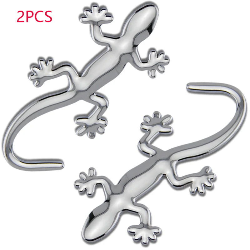 1/2PCS Gecko Lizard Car Sticker Motorcycle 3D Sticker Decal Waterproof Reflective Stickers Car Styling Car accessories stickers