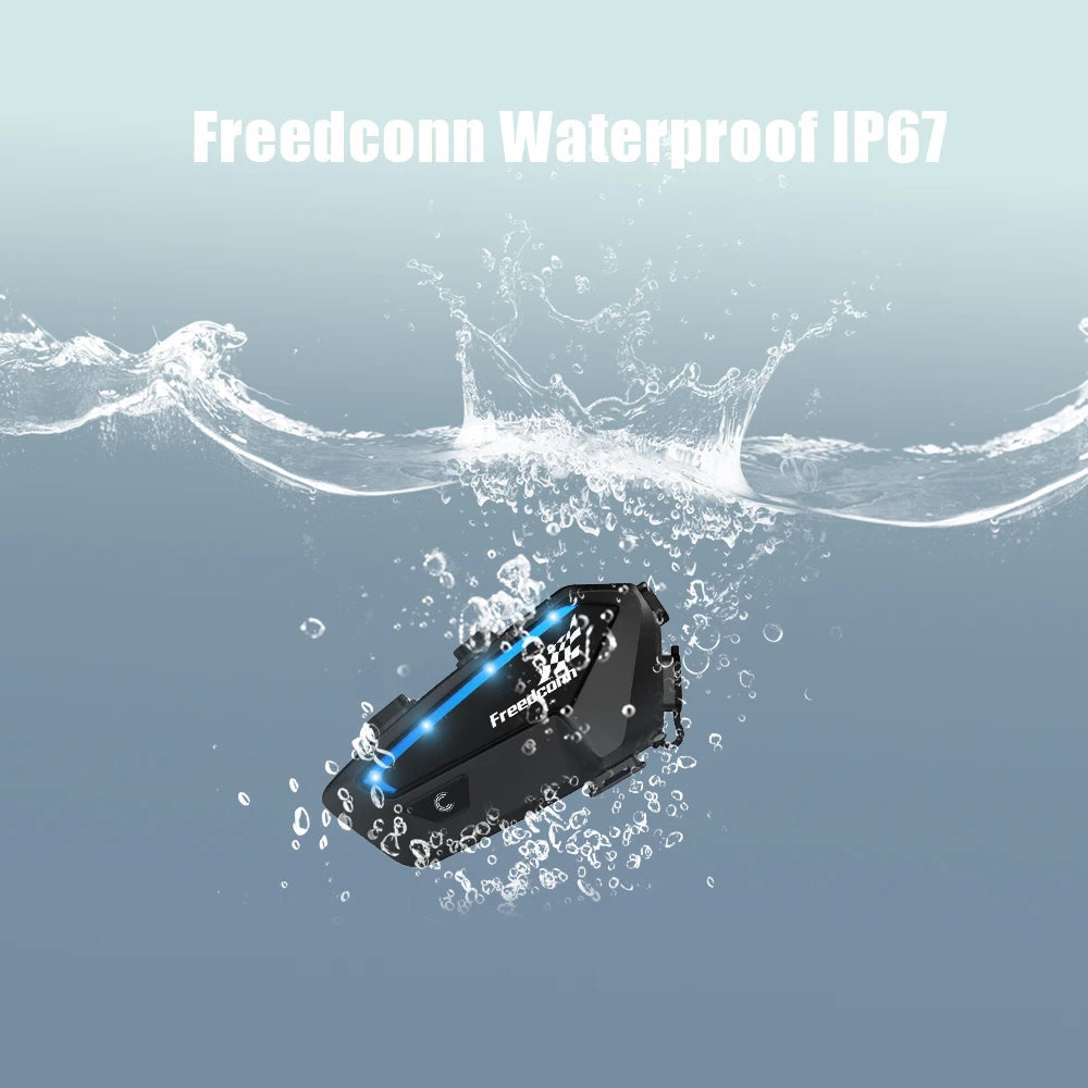 Motorcycle Intercom Bluetooth Helmet Headset Freedconn FX 10 Riders Pair Other Brands Motorbike Interphone Speaker Communicator