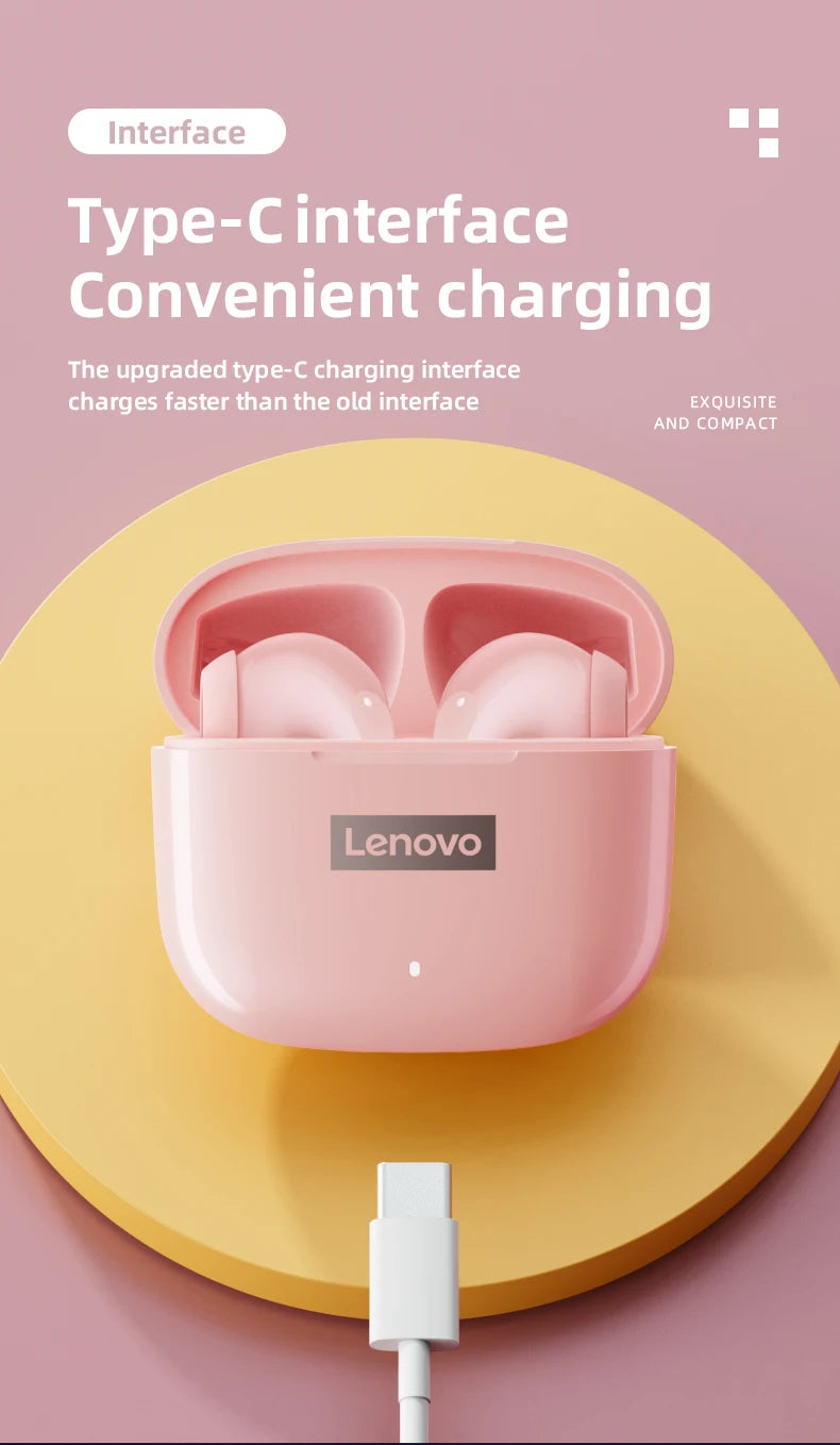 Upgraded Lenovo LP40 Pro TWS Earphones Wireless Bluetooth 5.1 Sports Noise Reduction Earphones Touch 250mAH Headset