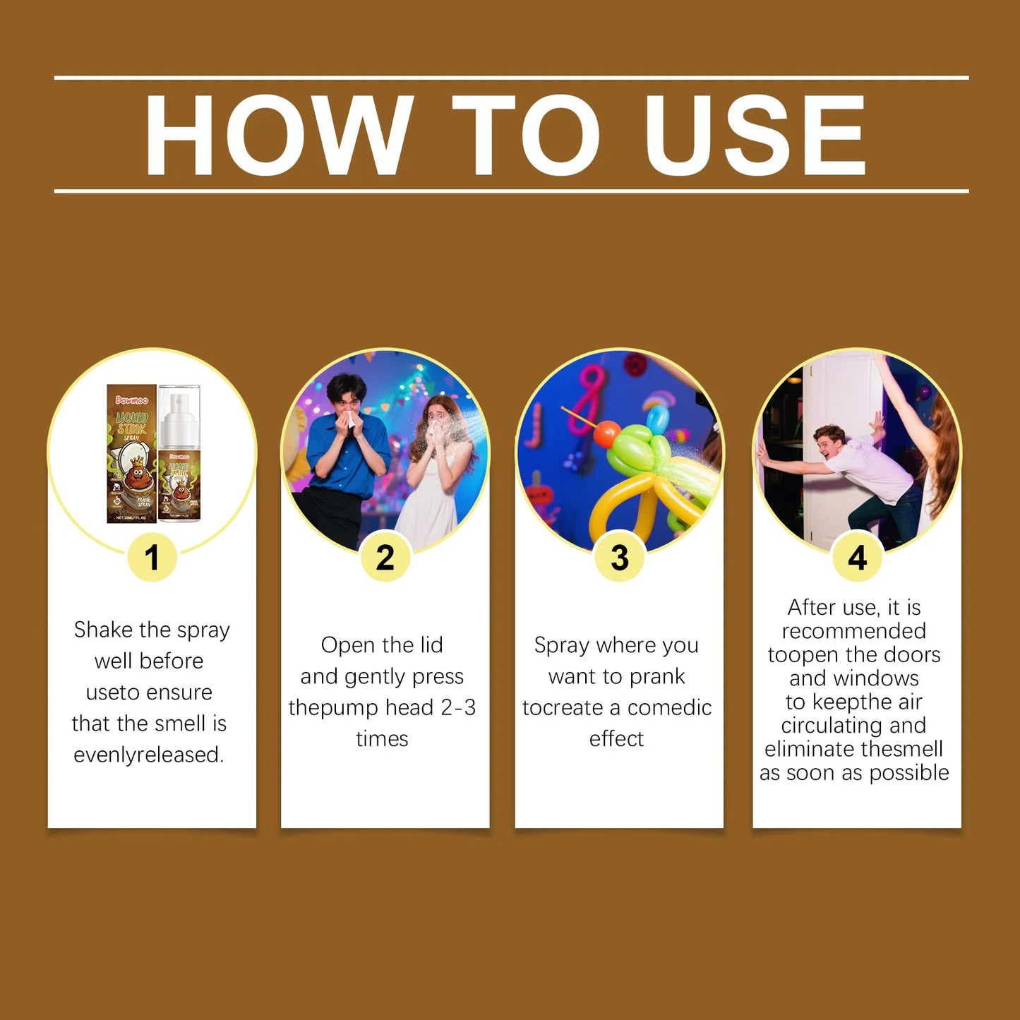 Stink Spray Quickly Give off Strong Odor Create Entertainment Atmosphere Fun Prank Party Exclusive Prop Spoof Stink Liquid Spray