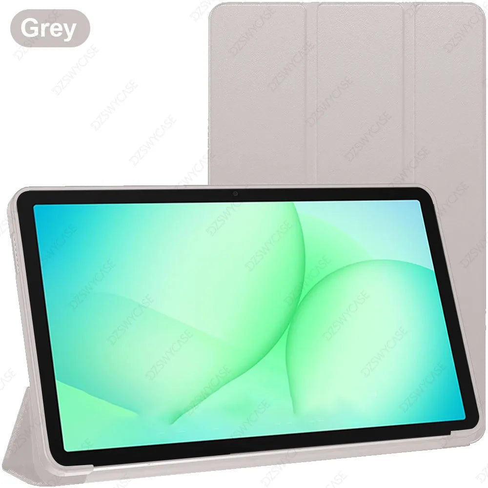 Silicone Case for Samsung Galaxy Tab A9/A11 8.7 inch SM-X110 X130, Trifold Stand Slim Flip Cover, Support Auto Sleep/Wake