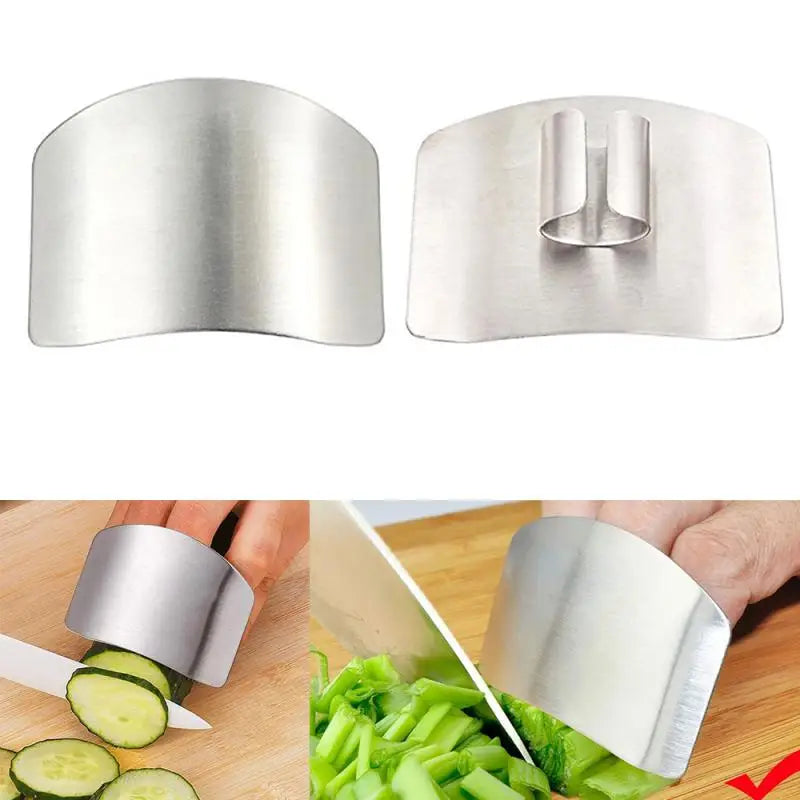 Stainless Steel Finger Protector Anti-cut Finger Guard Safe Vegetable Cutting Hand Protecter Kitchen Gadgets Kitchen Accessories