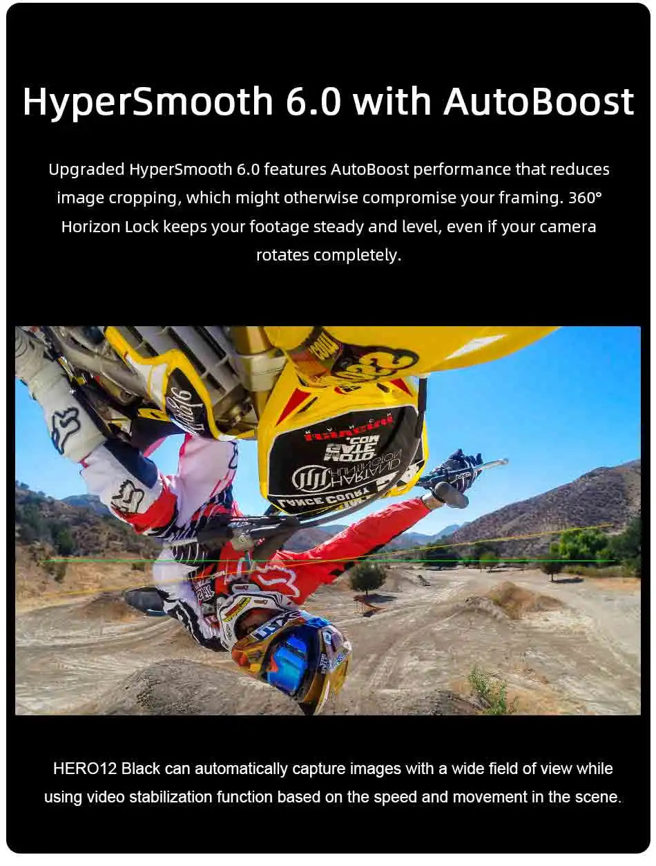 GoPro HERO12 Black Action Camera HyperSmooth6.0 5.3K60fps Video 27MP Go Pro12 helmet Sport Camera