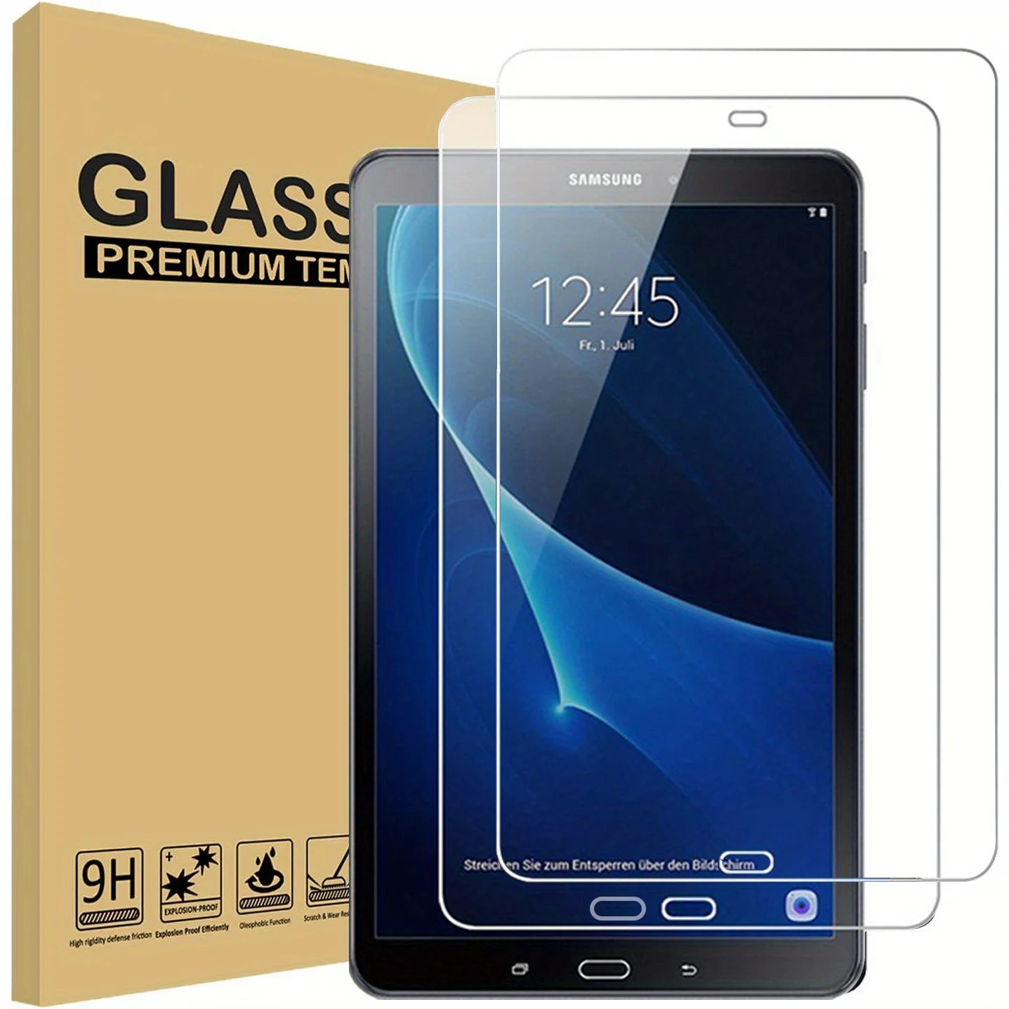 2pcs 9H Tempered Glass Screen Protector For Samsung Galaxy Tab S7 S8 S9 FE Plus 12.4'' 11.0 S5E A7 S6 Lite Tab A 10.1 A8 A9 Plus