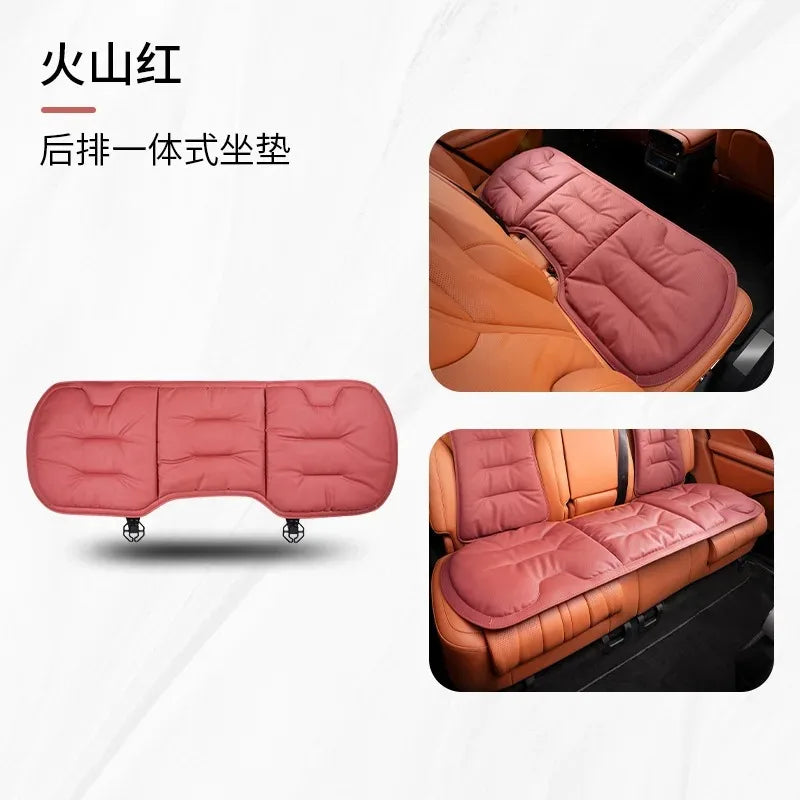 Car Seat Cushion Premium Comfortable Leather Car Seat Cushion Thickened Non-slip Single Piece Front and Rear Seat Cushion