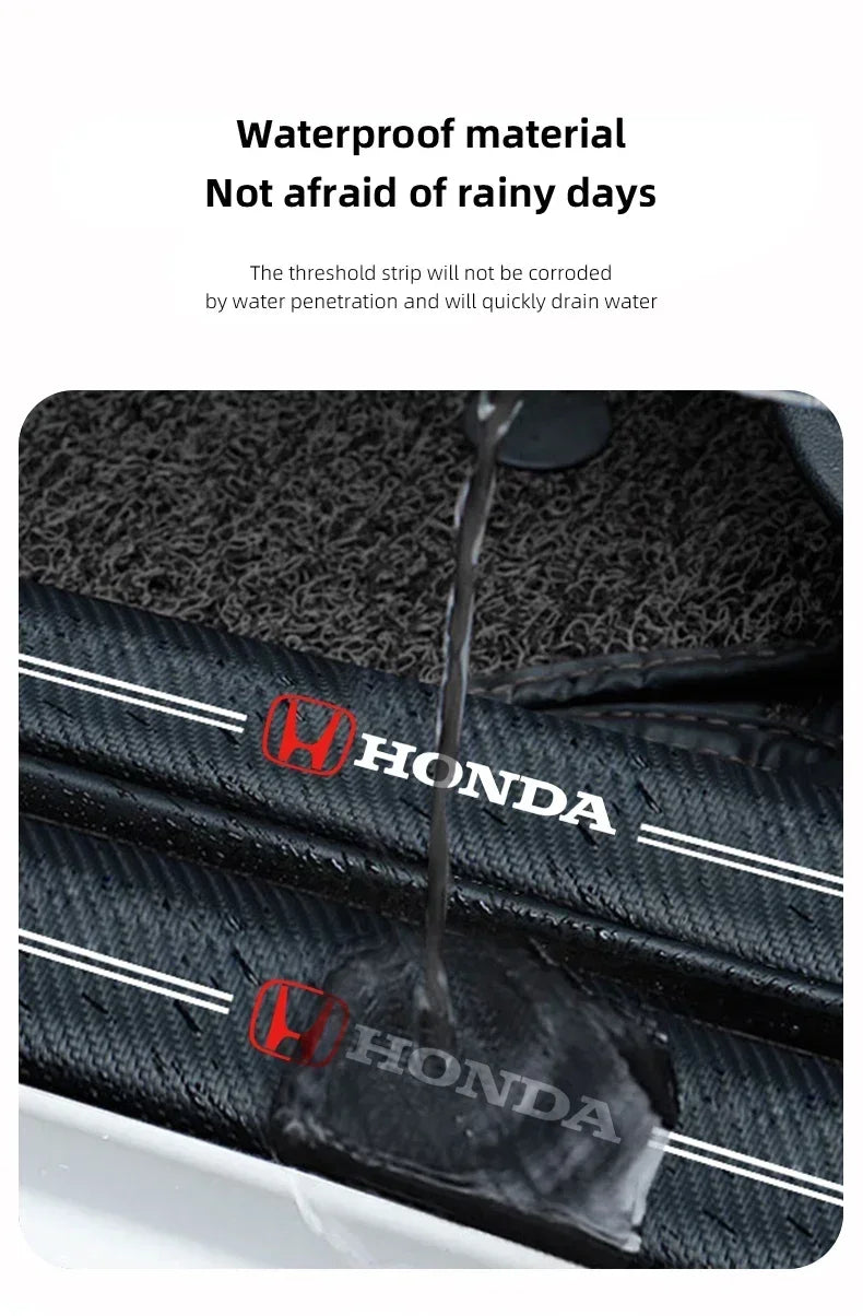 5Pcs Car Door Sticker Threshold Anti Scratch Decals Accessories For Honda Civic Fit Accord City Vezel CR-V S660 Odyssey HR-V
