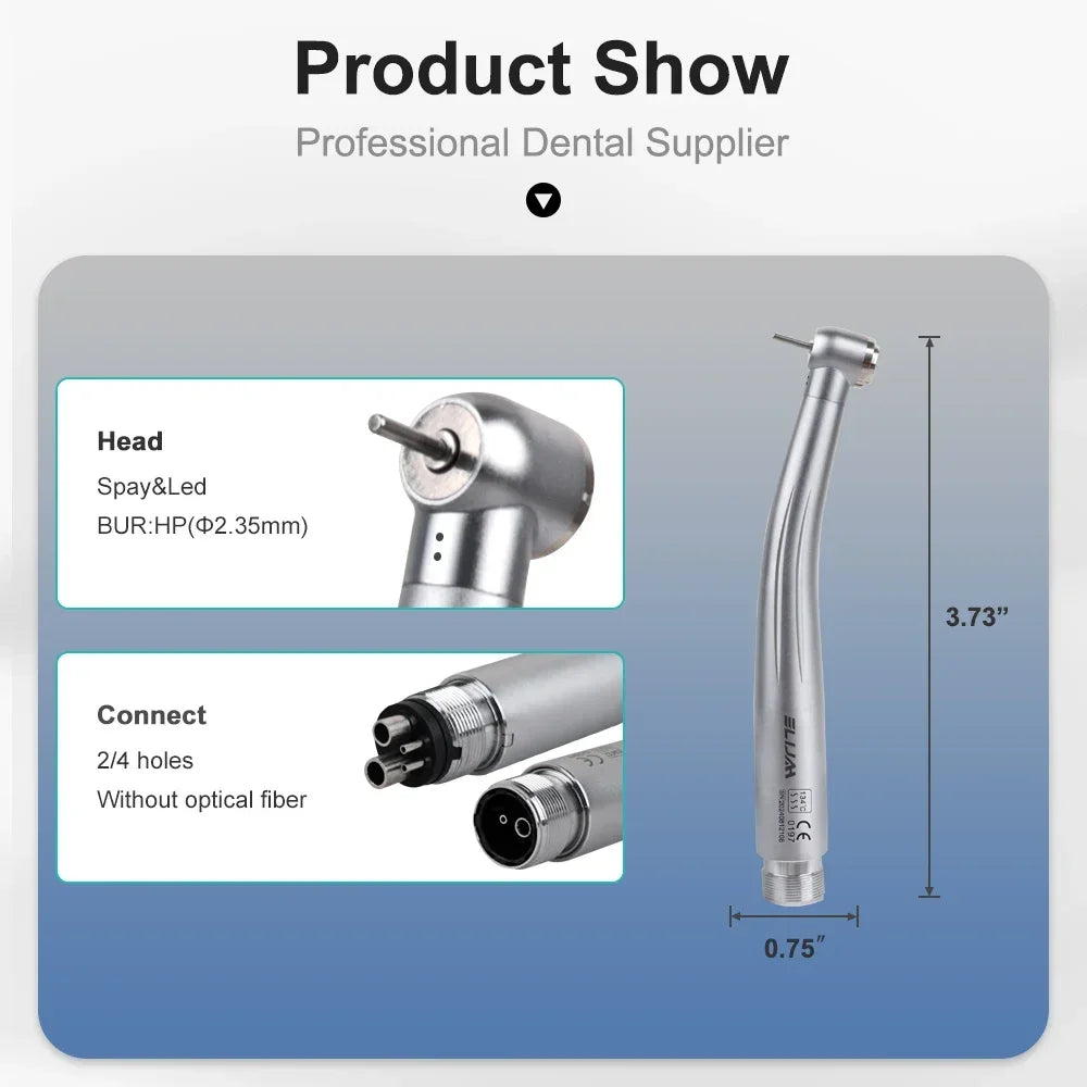 B2/M4 Torque/Standard Head Dental High Speed Handpiece Single Water Spray Push Button Low Noise Turbine Dentistry Equipment Tool