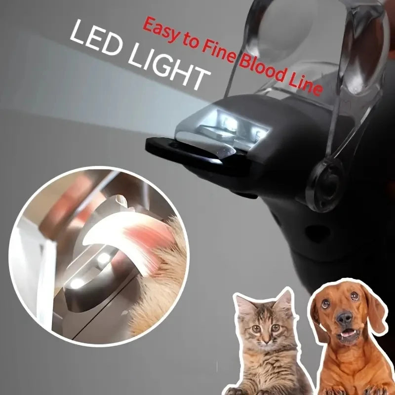 1pc illuminated LED Dog & Cat Nail Clipper - Safe & Precise Trimming - Comfort Grip for Grooming