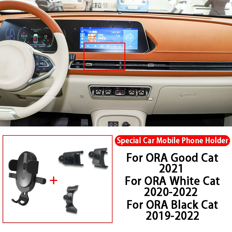 For ORA Good Cat White Cat Black Cat Car Phone Holder 360 Degree Rotating GPS Special Mount Support Navigation Bracket