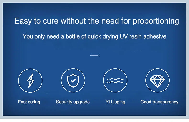 Quick Drying UV Resin Adhesive Colorless Transparent Ultraviolet Liquid UV Curing Use Craft DIY 10/25/30/50/60/100g