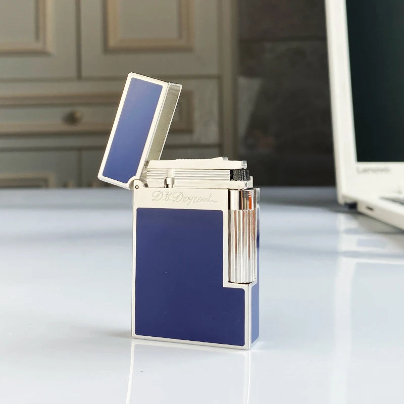 Commemorative Edition Luxury Butane Lighter Single & Double Flame Ping Sound Natural Paint Cigarette Smoker 16084