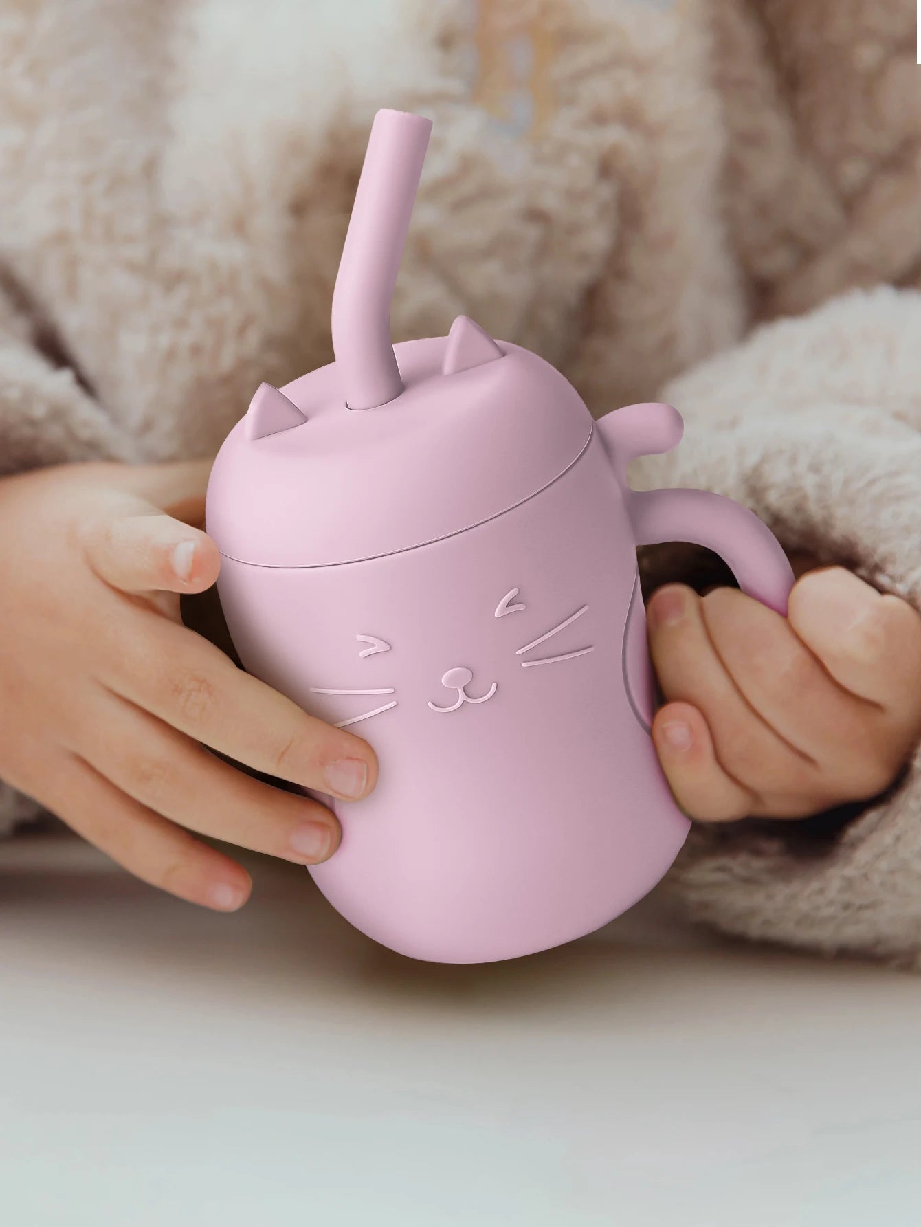 1pcs Baby Silicone Straw Cup BPA Free Portable Storage Snack Container Feeding Cup Kids Leakproof Learning Drink Cup