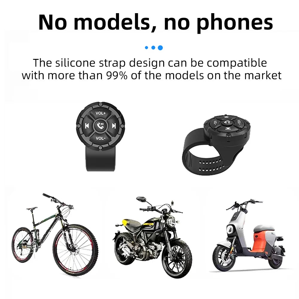 AD 5 Key Wireless Remote Controller Button Helmet Earphone Motorcycle Bike Handlebar Car Steering Wheel Control Media