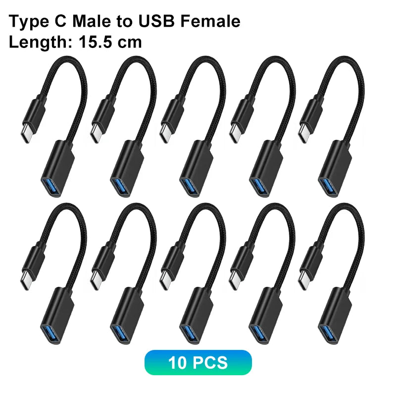 Type C to USB Adapter 3.0 USB-C 3.1 Male OTG A Female Data Connector For MacBook Pro iPad Mini 6/Pro MacBook Air Type C Devices