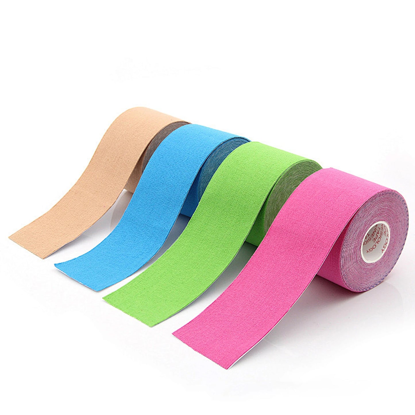 5 Pieces 5mx5cm Kinesiology Tape Sports Safety Tape Bandage Strain Injury Support Waterproof Elastic Physio Kinesiotape Patch