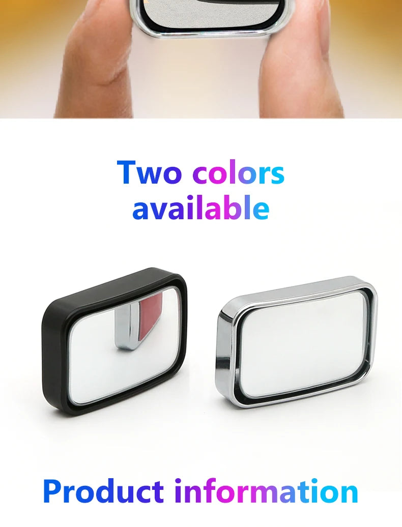 SEAMETAL Car Rearview Mirror Auxiliary Blind Spot Wide-angle Mirror Adjustable Mirror Exit The Car Auxiliary Observation Mirror