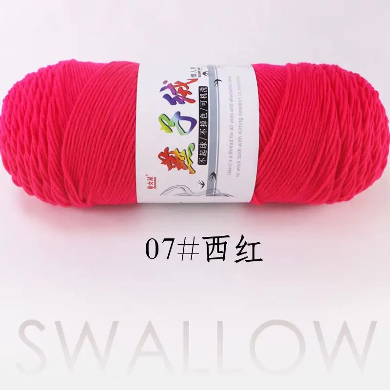 1Pc 200g Milk Cotton yarn for hand knitting Acrylic Crocheting Thread Yarn Crochet Doll sweater bag blanket slipper