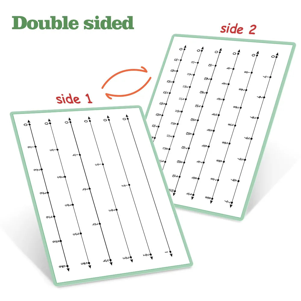 10 PCS Erasable Double-sided Fraction Board for Childrens Fraction Learning Mathematics Teaching Aids