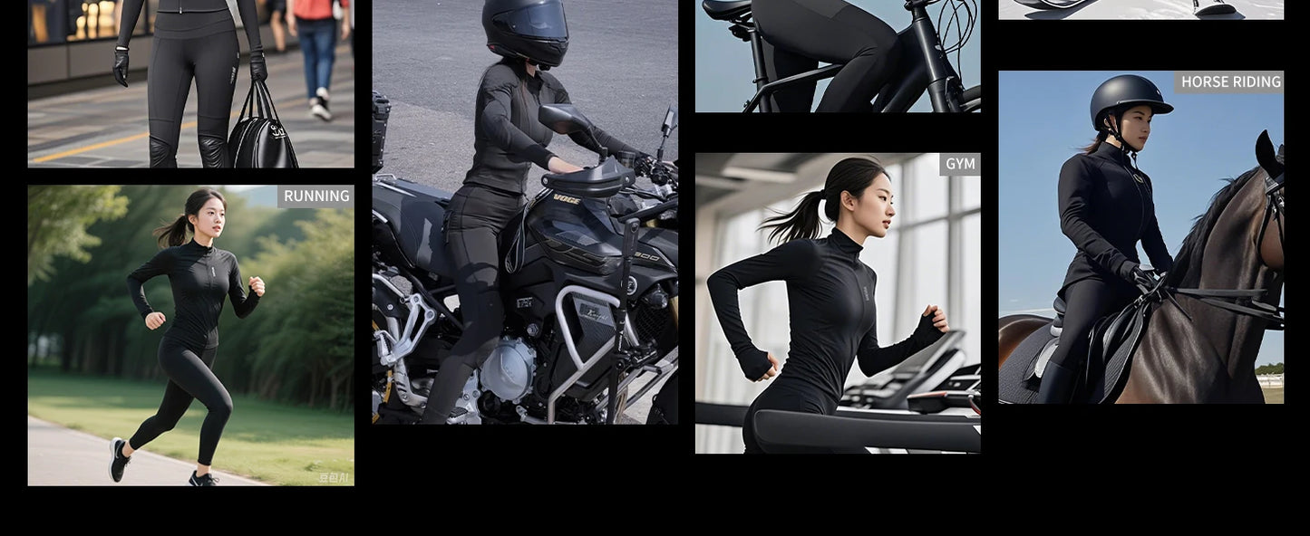 WOSAWE Women Motorcycle Soft Armor Full Body Summer Motorbike Protective Jacket Motocross Racing Pants CE Approved