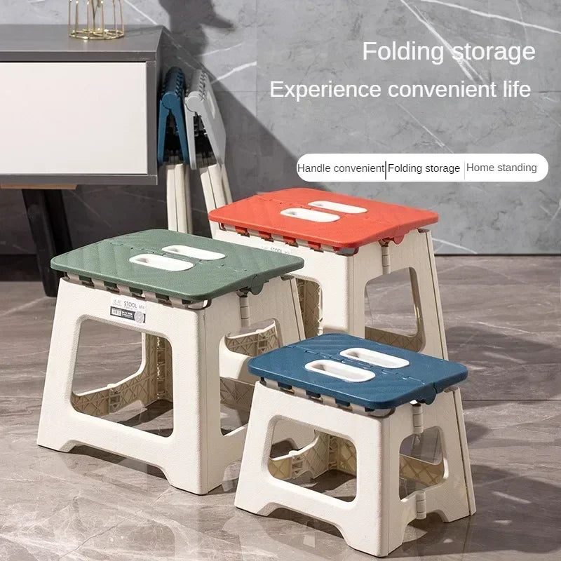 2024 Hot Netflix Thickened Folding Stool Mini Portable Outdoor Picnic Camping Chair Portable Bench Train Mat Stool Gifts