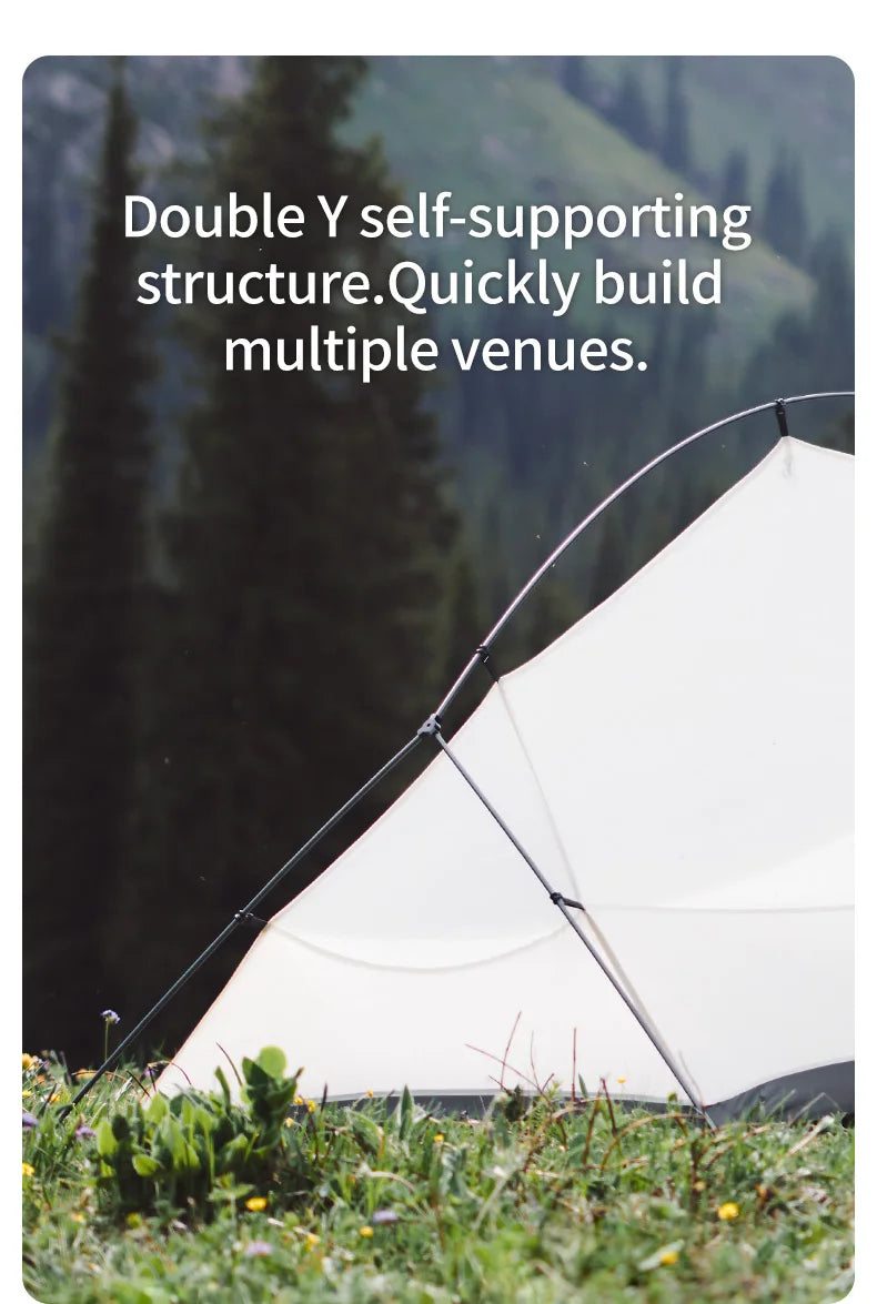 Naturehike Cloud Up UL Camping Tent Ultralight 15D Quick Bulid Beach Tents Outdoor Waterproof Two Person Large Hiking Tent