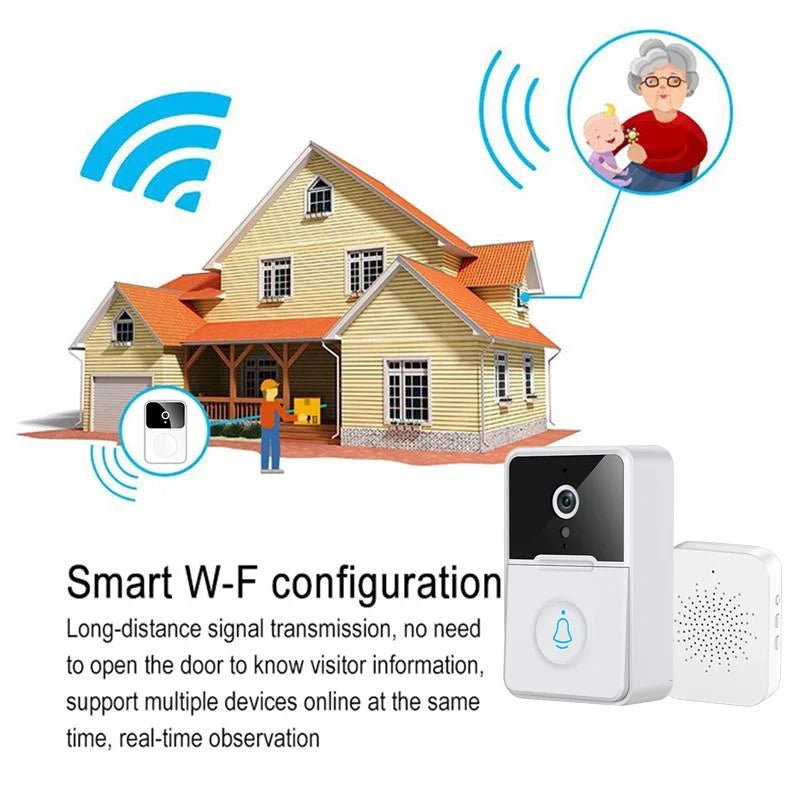 X3 Wireless Doorbell Wifi Outdoor Hd Camera Security By Bell Night Vision Video Intercom Voice Change For Home Monitor By Phone