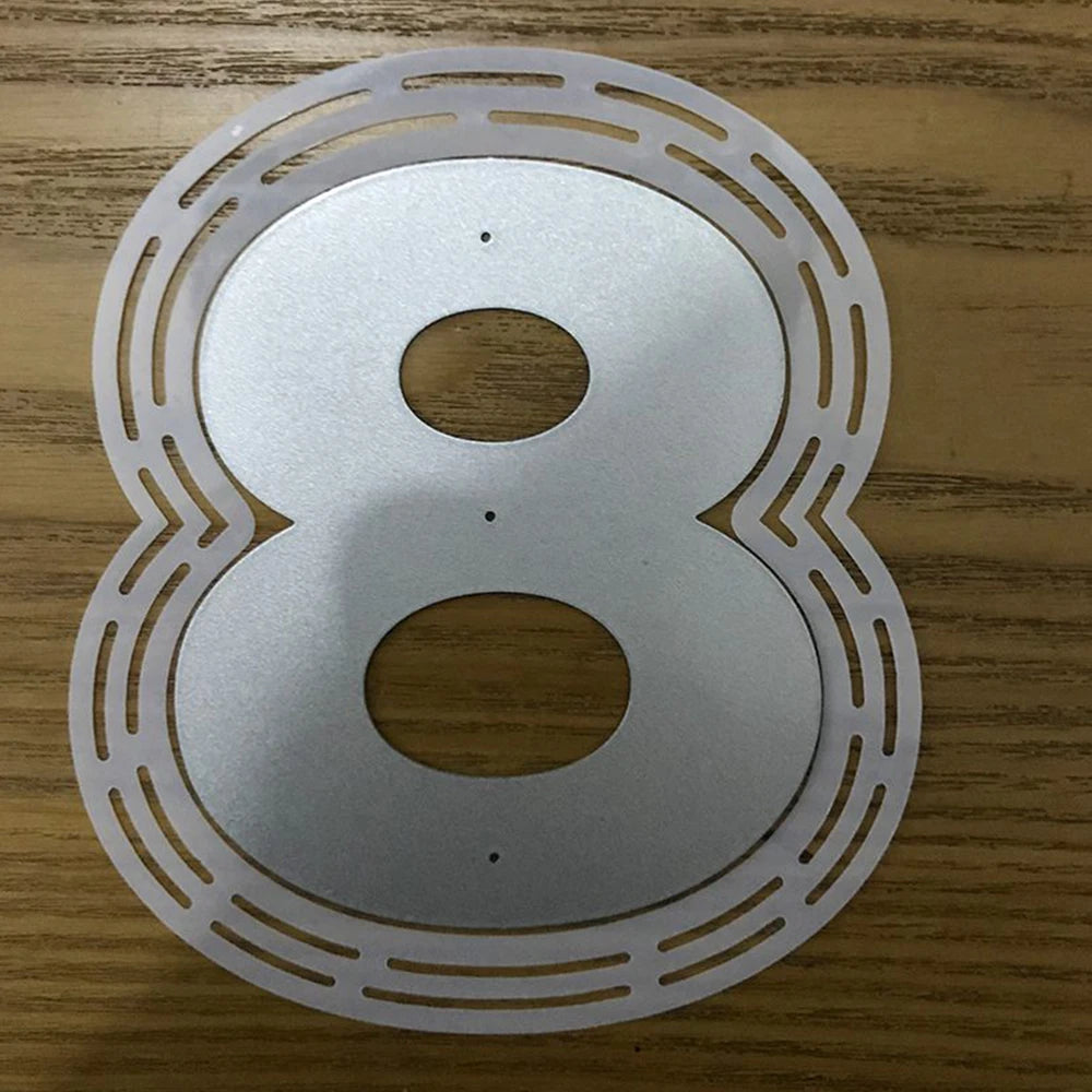 2pcs Big Size 0-9 Numbers Cutting Dies And Plastic Stencils Set For DIY Scrapbooking Album Card Making Decoration Paper Craft