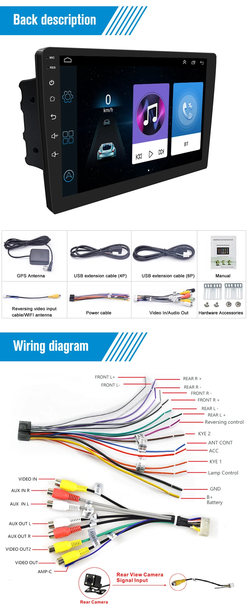 2 Din Android 12 Car Radio Multimedia Video Player Navigation GPS 9 inch Stereo Head unit For Nissan Kia Honda Toyota