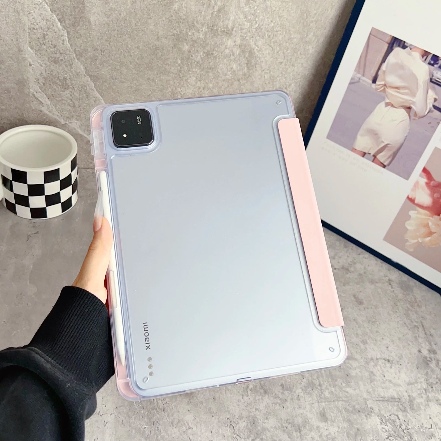 For Xiaomi Mi Pad 8 7 6 Pro 11.2 Case Redmi pad SE 11 2 K Pad 8.8 Auto Wake up & Sleep Silicone Cover Y-Fold Support Charging