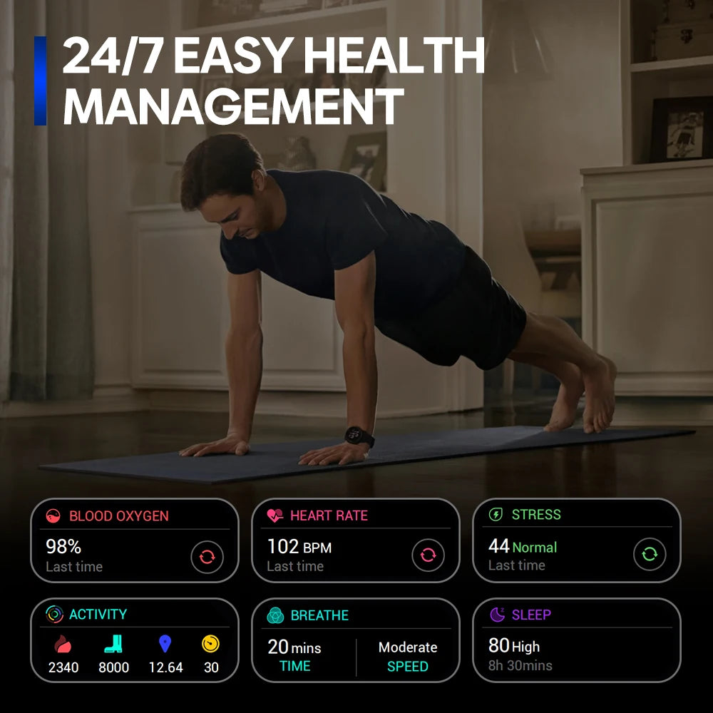 [2024 World Premiere] Zeblaze Stratos 3 Pro GPS Smart Watch Built-in GPS 1.43'' AMOLED Display Bluetooth Phone Calls For Man