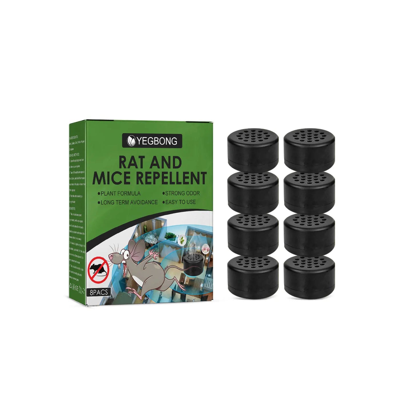 8Pcs Mice Repellent Deterrent Anti-Mouse Ball Rat Repellent Non-toxic Safe Peppermint Oil for Outdoor Indoor Pest Insect Control