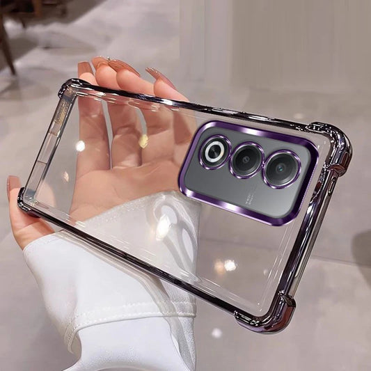 For OPPO A80 Case OPPO A3 Pro Phone Case oppo k12x A80 5G Cover Four Corners Thickening Shookproof Plating Silicone back cover